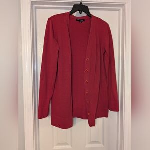 Chadwicks Rose-Red Button Front Cardigan